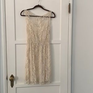 Alice + Olivia cream colored lace dress